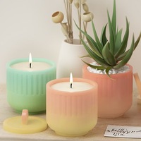 Moule en silicone pour pot à bougie en forme de U, moule en plâtre, moule pour boîte de rangement en ciment, moules pour contenants en béton pour la fabrication de bougies