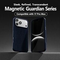 C0259 360 °   Coque de téléphone magnétique antichoc à doublure souple couleur unie pour iPhone 17 Air 16 15 14 13 12 11 18 Pro Max