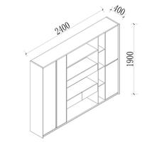 Armoire de bureau moderne et simple avec penderie rétractable, en MFC, matériau écologique, idéale pour le bureau
