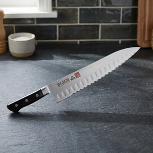 Professional Wave Chef <b>Knife</b> Stainless Steel Blade Satin Finish Ambidextrous Plastic Handle Serrated Edge Dishwasher <b>Safe</b> Made - Product Image 3