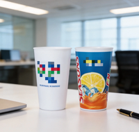 Gobelet publicitaire en plastique réutilisable personnalisé avec logo pour événements marketing de marque (vente en gros)
