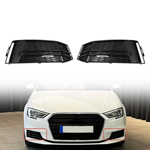 Cubierta de Plástico para Faros Antiniebla Delanteros, Nueva, de Alta Calidad, Fácil Instalación, Estilo Deportivo para Audi A4 B9 2017-2019 Sline - Product Image 3