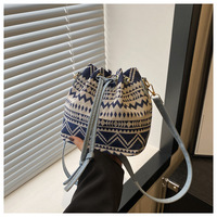 Sac à main ethnique pour femme, style vintage, sac seau portable, sac à monnaie décontracté et original pour l'extérieur