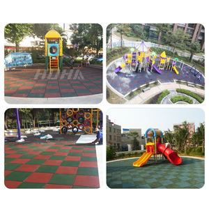 Sân chơi đàn hồi bền sân vườn lồng vào nhau gạch vuông 15-50mm cao su tái chế sàn cao su SBR - Product Image 5