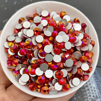 Magenta Lumière de Haute Qualité Motif Strass Pierres de Cristal de Verre Non-Hot Fix à des Fins Décoratives