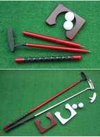Ensemble de 3 mini putters de golf, kit d'entraînement de golf pliable, aide à l'entraînement de golf portable pour une utilisation à l'intérieur et à l'extérieur
