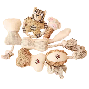 Fabricant en gros de jouets à mâcher pour chiens mignons, ensemble de jouets en peluche en coton doux avec résistance aux morsures pour le jeu quotidien des animaux de compagnie - Product Image 1