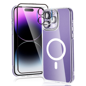 Điện thoại trong suốt trường hợp 15 16 Pro Max iPhone trở lại bao gồm Tempered Glass Máy ảnh ống kính màn hình bảo vệ phim điện thoại di động bảo vệ - Product Image 3