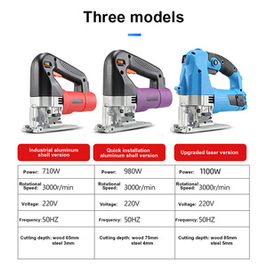 เลื่อยจิ๊กซอว์อุตสาหกรรม Santwell 1000W มอเตอร์ไร้แปรงถ่าน แบบมีสาย สำหรับตัดไม้ ความกว้างการตัดสูงสุด 20 มม. และความลึก 135 มม. - Product Image 6