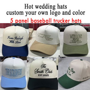 หมวกแก๊ปงานแต่งงานแฟชั่นใหม่ปี 2026 หมวกเบสบอลสีฟ้าทูโทนแบบกำหนดเองสไตล์เทนเนส ซาท์ไนท์ ไนท์ ของชำร่วยสำหรับแขก ของที่ระลึกสำหรับทุกเพศ - Product Image 2