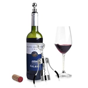 <span class=keywords><strong>Tire</strong></span>-<span class=keywords><strong>bouchon</strong></span> à ailettes en métal durable Ouvre-bouteille de vin Design ergonomique à double <span class=keywords><strong>levier</strong></span> Accessoire multifonctionnel pour outil de barre - Product Image 6