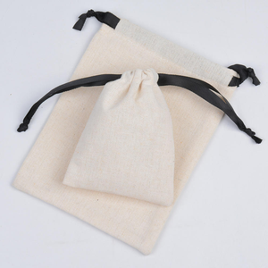Vente flash - Pochette cadeau en toile personnalisée avec logo en sublimation, en tissu recyclé, sacs à cordon en coton biologique - Product Image 2