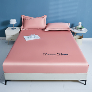 Nouvelle <span class=keywords><strong>drap</strong></span>-<span class=keywords><strong>housse</strong></span> en soie glacée lavée à l'eau de classe A 2026, série Ice Silk Dream Home, <span class=keywords><strong>drap</strong></span>-<span class=keywords><strong>housse</strong></span> simple personnalisable - Product Image 1