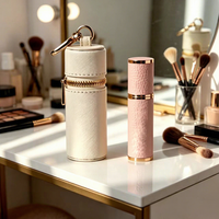 Étui de protection en cuir PU tendance pour rouge à lèvres, parfum et fragrance, pochette à rouge à lèvres, pochette à gloss, pochette à clés, porte-clés