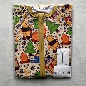 أنماط صيفية، شحن سريع، صندوق مفاجآت بيجامات من الخيزران، أنماط عشوائية، رومبر، صندوق مفاجآت، صندوق أعمى للأطفال من الخيزران بسحاب - Product Image 4