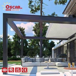 Gazebo Grande de Dos Niveles con Parrilla para Barbacoa y Estantes para Bar, para Jardín, Patio o Fiestas al Aire Libre, Pérgola Retráctil de 8x5 Pies - Product Image 1