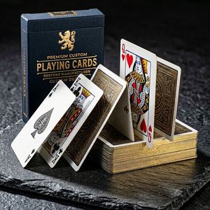Cartes à Jouer Personnalisées Écologiques 310gsm/330gsm Papier Allemand à Cœur Noir Finition Mate/Brillante Coins Ondulés/Arrondis/Carrés/Biseautés - Product Image 1