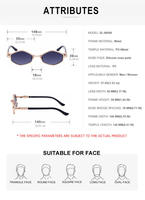 Lunettes de soleil hexagonales géométriques pour femmes, monture en métal, verres dégradés, protection UV400, style rétro vintage, tendance, pour un usage quotidien