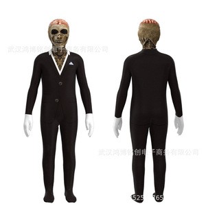 Combinaison de squelette d'Halloween avec masque de crâne, sur mesure pour cosplay, escape room, jeu de rôle, théâtre - Product Image 3