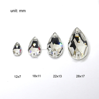 Dongzhou Waterdrop Sew on Rhinestones Flatback Crystal Wholesale Loose Crystal Stone Beads Garment Shoes Diy Sewing Accessories