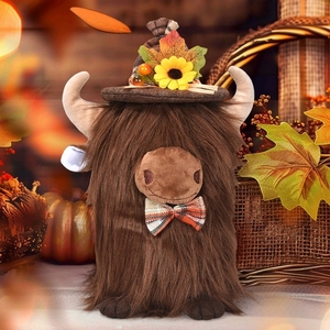 New Thanksgiving Yak Decoration Doll Mountain Cow Plush <b>Toy</b> Window Ornament - Product Image 4