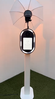 Photomaton léger pour DSLR et iPad avec boîtier métallique, flash et parapluie, cabine photo pour selfies