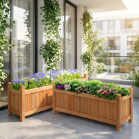 Jardinière minimaliste GreenGrow en bois massif de sapin, durable et écologique, pour la maison et le jardin, taille personnalisée