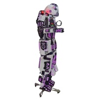Costume LED géant pour homme adulte, robot marcheur élégant sur échasses, imprimé miroir, pour spectacle de danse de salon, flamenco, Halloween, fête et célébration