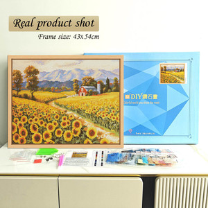 Kit de Peinture Diamant OEM Entièrement Personnalisé Motif Tournesol Ciel Étoilé Floral pour Enfants – Idéal Cadeau - Product Image 2
