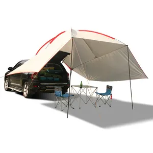 Katlanır araba tente çadır araba arka çadır güneşlik barınak Suv otomatik seyahat römork çadırı tarafı ile