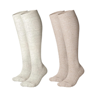 Calcetines de Compresión Antibacterianos Tejidos para Adultos, Mujeres y Hombres, Invierno, 20-30 mmHg, Soporte Casual, Sólidos, para Enfermeras y Embarazadas