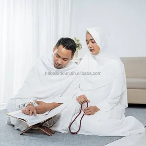 100% Microfiber Factory Hot Sale Muslim Men's Ehram/Ihram Hajj Towel Umrah White Ihram Microfiber -ihram Towel Set2 Piece
