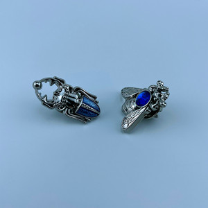 Ghim Cài Ve Áo Bằng Đồng Thau Kim Loại Phụ Kiện May Cho Thợ May Quần Áo Ghim Cài Cổ Áo Thiết Kế Hình Đầu Lâu Nút Đính Đá - Product Image 5