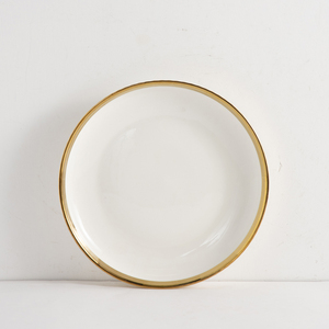 Luxury Embossed Ribbed White Porcelain Tableware <b>Set</b> Gold Rim Middle East European Style Hotel Restaurant Custom Logo Gift Box - Product Image 4