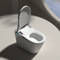 Toilette intelligente automatique de luxe à poser au sol, en céramique, avec siège chauffant, double chasse d'eau, télécommande, pour salle de bain moderne et sanitaire