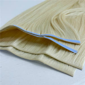 2025 nouveauté 40 ~ 60cm génie bande trame bricolage Extensions de cheveux Invisible bande cheveux fait vierge cuticule Remy cheveux peau trame Type - Product Image 4