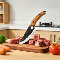 Petit couteau de boucher Little Cook de 5,5 pouces, forgé à la main en acier au carbone serbe, couteau de chef artisanal, couteau de cuisine, couteau de camping, couteau à abattre