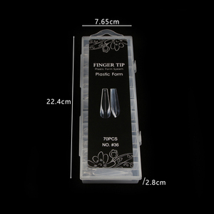 Formes doubles carrées 3D pour ongles, couverture complète, en PP, pour extension de gel, faux ongles - Product Image 5