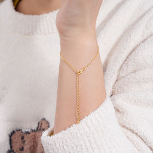 Gioielli Moissanite con certificato 925 bracciali a catena regolabili con fiore a quattro foglie di trifoglio in argento Sterling per le donne - Product Image 3