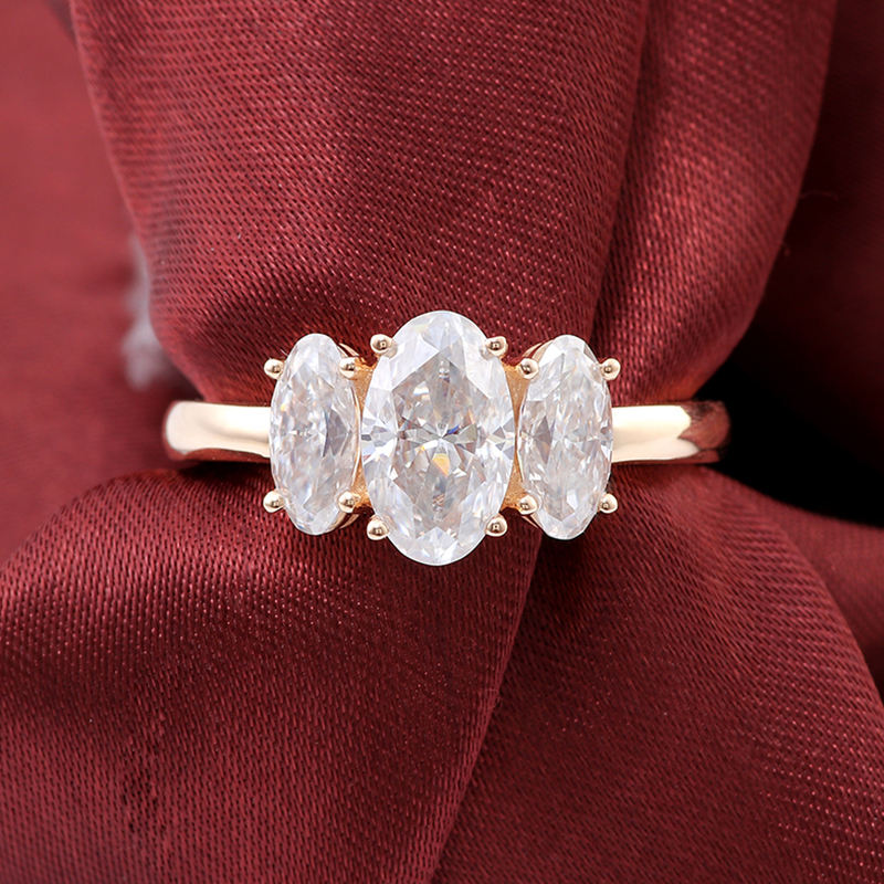 แหวนมอยซาไนต์ทองแท้ 14K