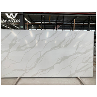 अच्छा Calacatta सफेद पटिया सफेद संगमरमर ग्रे नसों countertop benchtop रसोई काउंटर