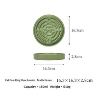 Bol de léchage créatif pour chats et chiens, motif patte de chat, anti-renversement, anti-étouffement, pour alimentation lente