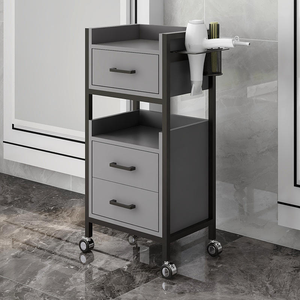 Chariot de Salon de Coiffure Portable Haut de Gamme 2026 Blanc et Or pour Outils de Coiffure et Beauté - Product Image 3