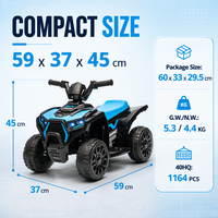 Voiture électrique tout-terrain pour enfants 6V 4.5AH, quad jouet avec lumières LED, plusieurs couleurs, mini buggy électrique de plage