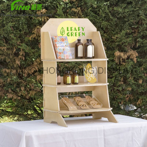 Vino - Mueble de Almacenamiento de Madera Rústica, Resistente, Personalizable, Estante de Exhibición para Supermercado, Mostrador, Estante Plegable, Estante Sólido - Product Image 2