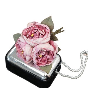 Bouquet de pivoines artificielles Plain Realm, fleurs en soie, décoration d'intérieur, accessoires de mariage - Product Image 5