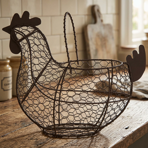 Panier de rangement de Noël et de Pâques en fil métallique écologique par Chaman India - Product Image 2