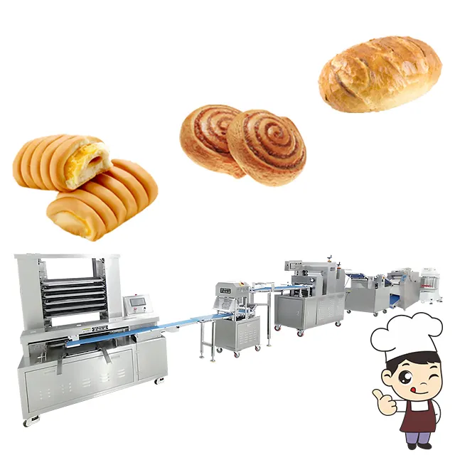 2023 máquina automática do pão do brinde toda a linha produtiva amável do pão