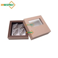 Boîte cadeau en chocolat de luxe faite à la main, emballage en carton rigide avec inserts pour les bonbons et les desserts
