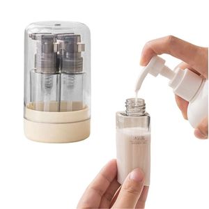 Ensemble de voyage 4-en-1 pour cosmétiques : flacons de recharge portables pour shampoing, gel douche, tonique et lotion - Product Image 1